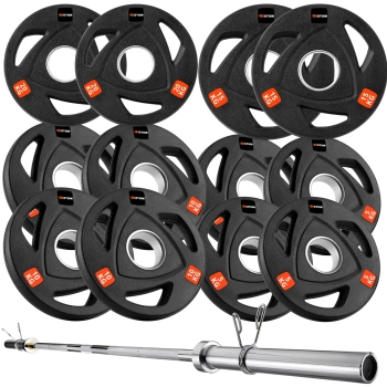 zestaw sztanga gryf obciążenia duży zestaw motion